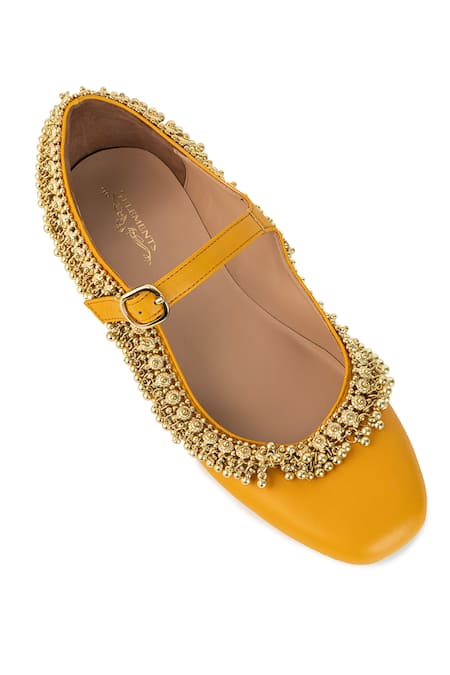 Buy_5elements_Mustard Kriva Mary Janes Juttis _Online_at_Aza_Fashions