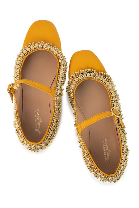 Shop_5elements_Mustard Kriva Mary Janes Juttis _Online_at_Aza_Fashions
