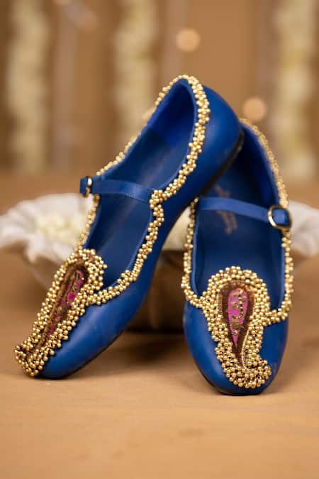 Shop 5elements Cobalt Lavika Beadwork Juttis Shop_5elements_Cobalt Lavika Beadwork Juttis