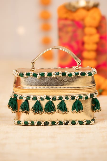 5elements Vianya Tassel & Stone Embellished Handbag 