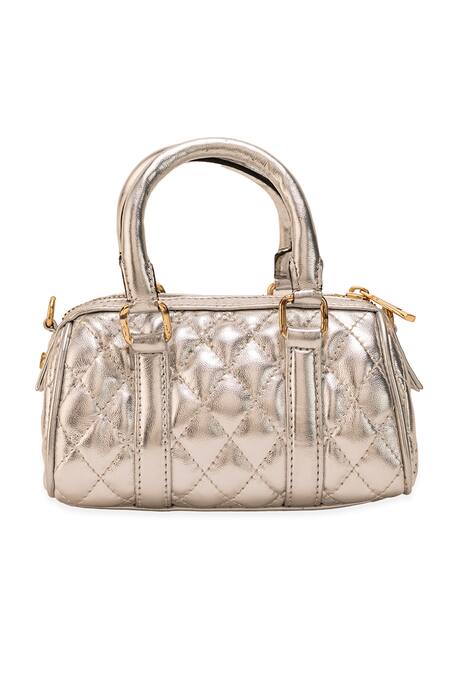 Buy_5elements_Silver Pritha Quilted Pattern Handbag  _Online_at_Aza_Fashions