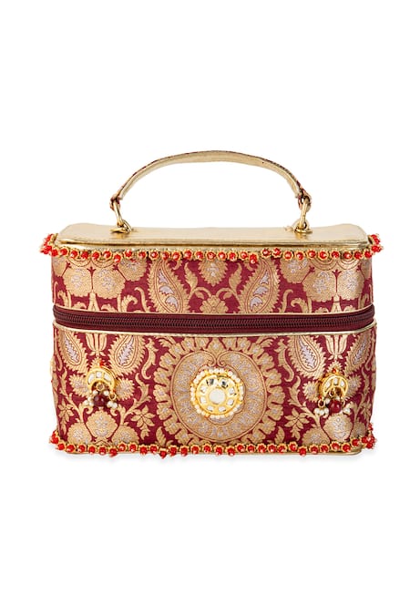 5elements Himadri Brocade Paisley Motif Box Handbag 