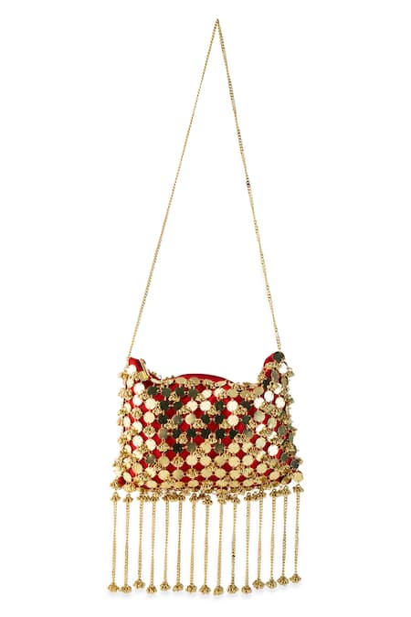 5elements Ranvika Coin Embellished Potli Bag  