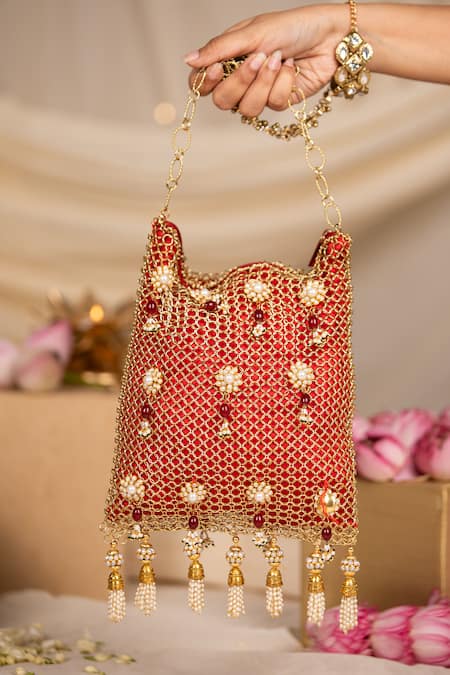 5elements Lavisha Chainmail Potli Bag  