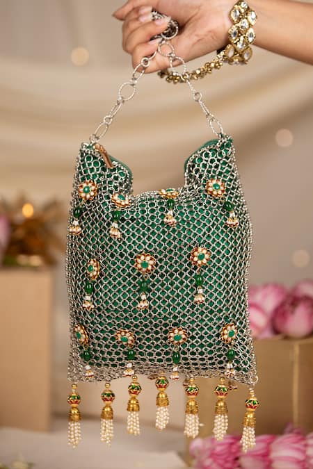 5elements Lavisha Chainmail Potli Bag  