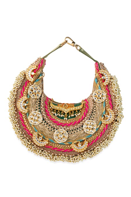 5elements Pranika Pearl Embellished Handbag 