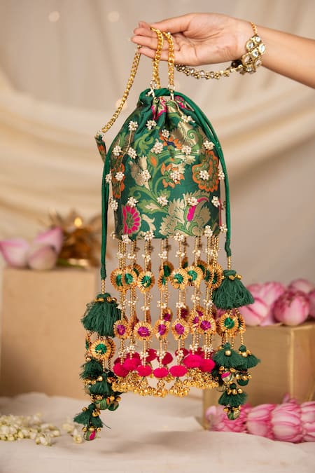 5elements Amisha Brocade Floral Motif Potli