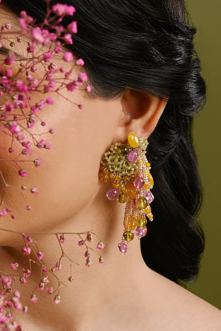 House Of D"Oro Colourful Stone Earrings 