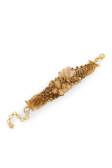 House Of D"Oro Floral Embellished Bracelet 