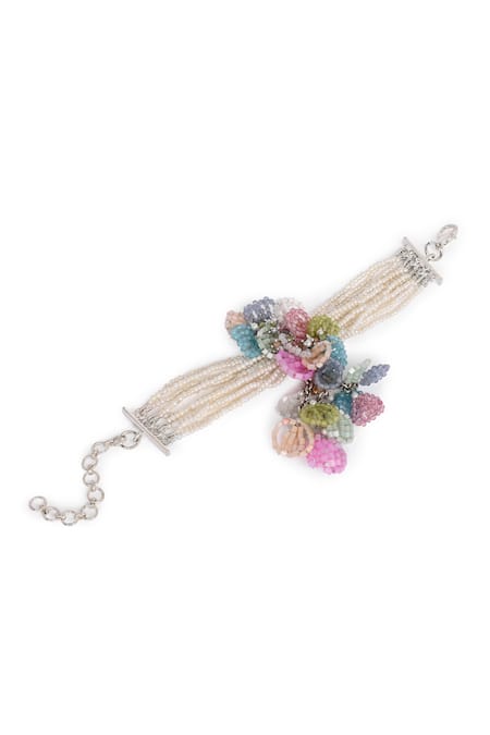 House Of D"Oro Floral Petal Embellished Bracelet