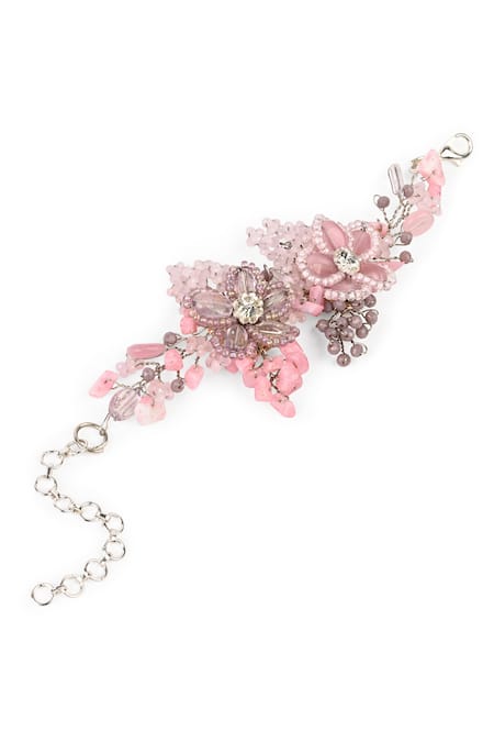 House Of D"Oro Floral Embellished Bracelet