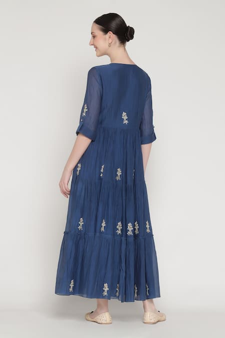 Summer By Priyanka Gupta Noor E Tiered Embroidered Dress 