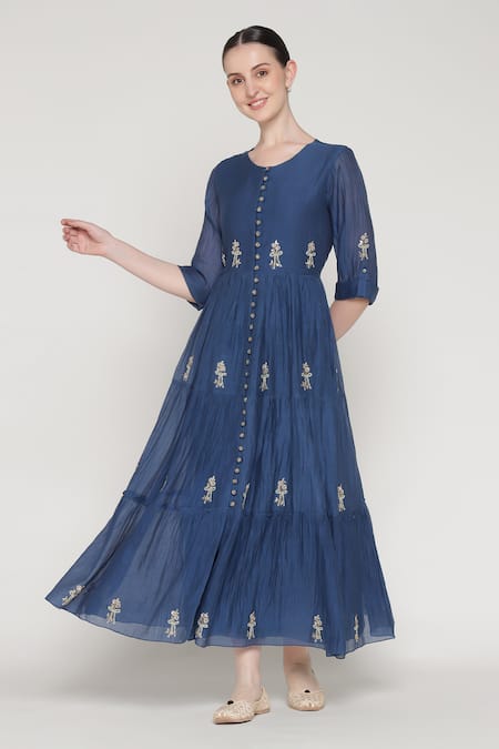 Summer By Priyanka Gupta Noor E Tiered Embroidered Dress 