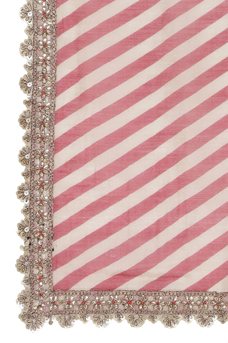 Buy_Summer By Priyanka Gupta_Pink Chanderi Embroidery, Sequins, Metallic Thread, Noor E Summer Kurta Set 