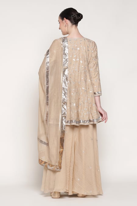 Summer By Priyanka Gupta Delara Short Embroidered Anarkali Set 