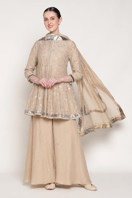 Summer By Priyanka Gupta Delara Short Embroidered Anarkali Set 