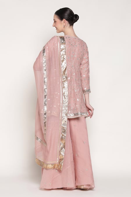 Summer By Priyanka Gupta Delara Short Embroidered Anarkali Set 