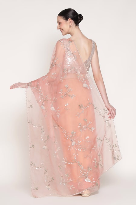 Summer By Priyanka Gupta Buttercup Embroidered Saree With Blouse 