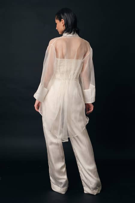 The Right Cut Fluer Sheer Embroidered Silk Organza Jacket 