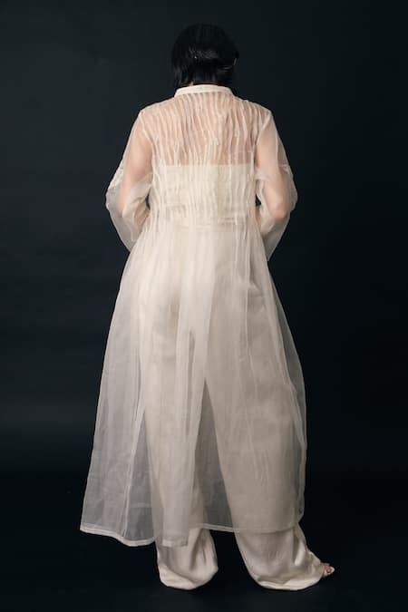 The Right Cut Opaline Organza Pleated Jacket 