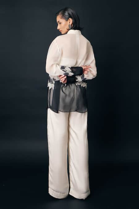 The Right Cut Leafmerge Embroidered Viscose Organza Shirt 