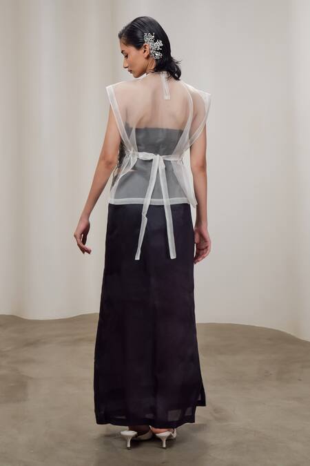 The Right Cut Drift Embroidered Silk Organza Long Skirt