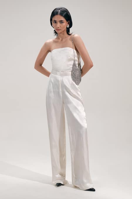 The Right Cut Satin Wide Leg Trousers 