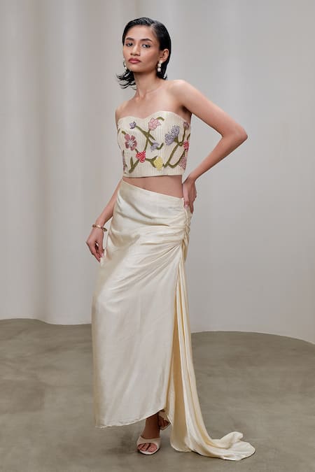 The Right Cut Draped Ruched Long Skirt 