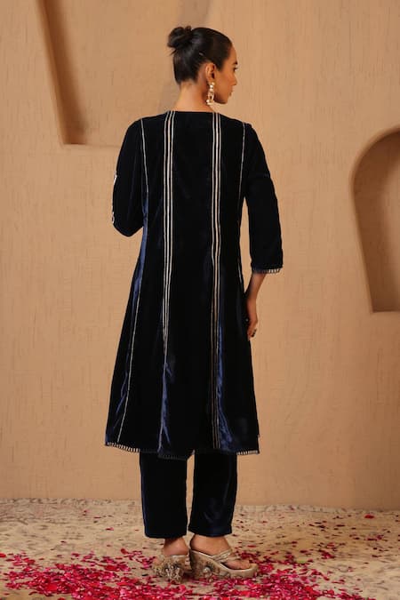 Nero India Gota Work Anarkali & Narrow Pant Set 