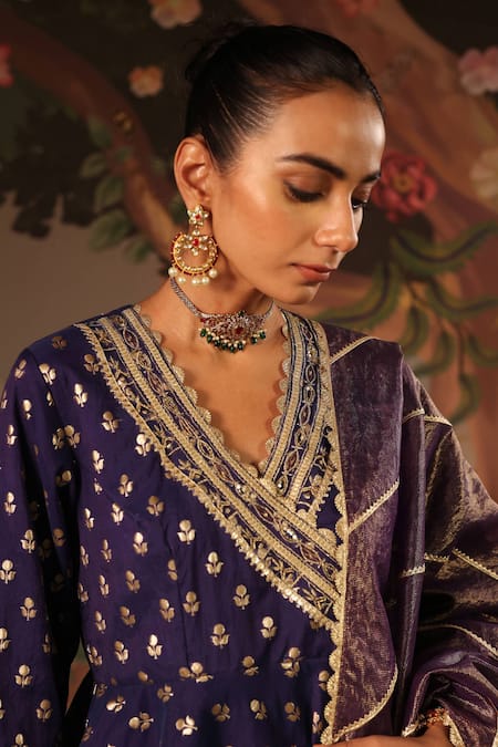 Nero India Organza Chanderi Stripe Woven Dupatta 