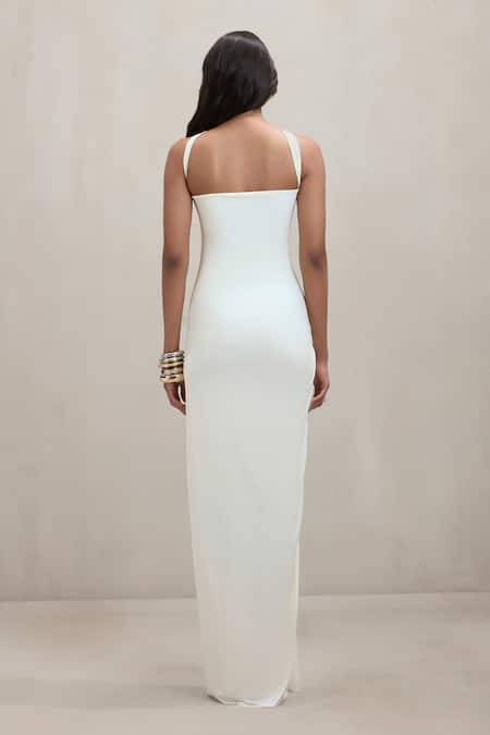 Deme By Gabriella Marcia Malai Strapless Ruched Maxi Dress 
