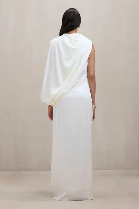 Deme By Gabriella Talia Draped One Shoulder Maxi Dress 