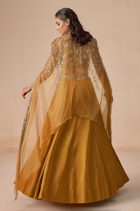 Rishi And Soujit Katdana Sequence Mirror Work Lehenga Set 