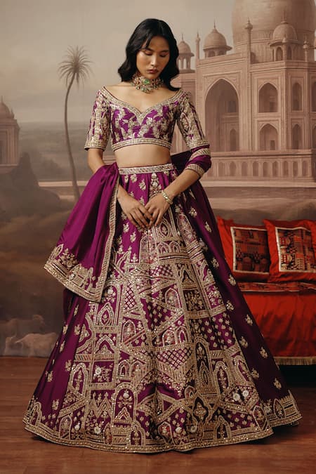 Sabe Mehrunisa Ancient Domes Embroidered Lehenga Set 