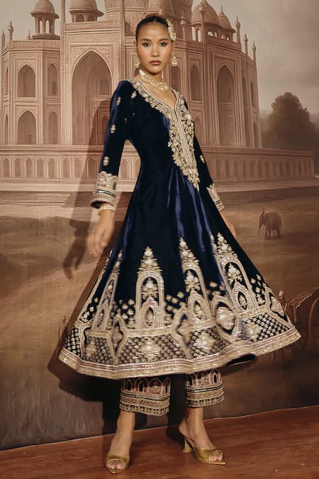 Sabe Meher Embroidered Anarkali & Pant Set 