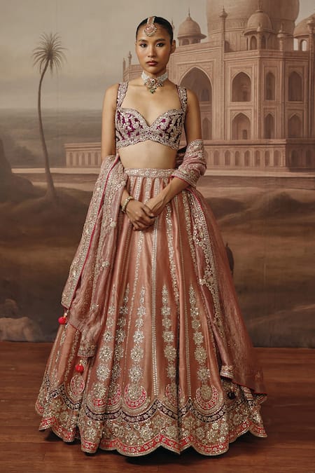 Sabe Gulbahar Shimmer Embroidered Lehenga Set 