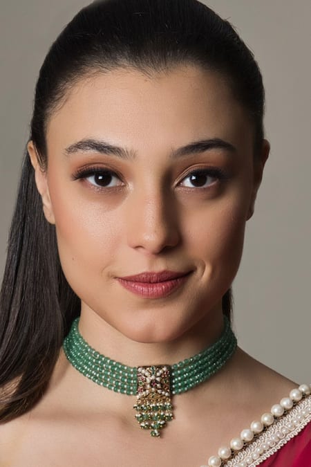 Queens Jewels Chic Square Tukdi Mint Green Choker 