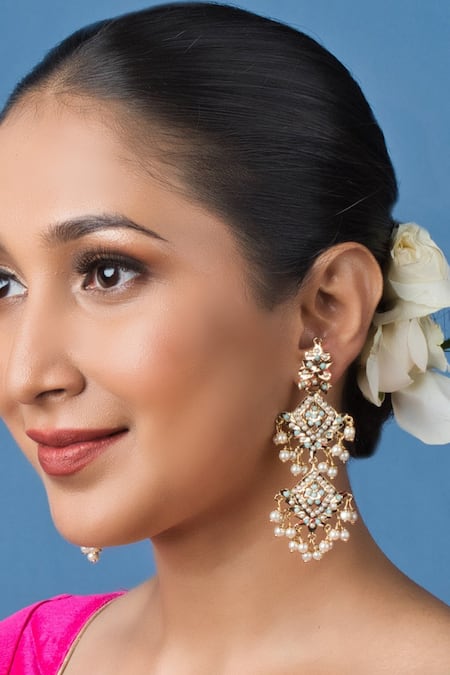 Queens Jewels Inara Jadau Firoza Earrings 