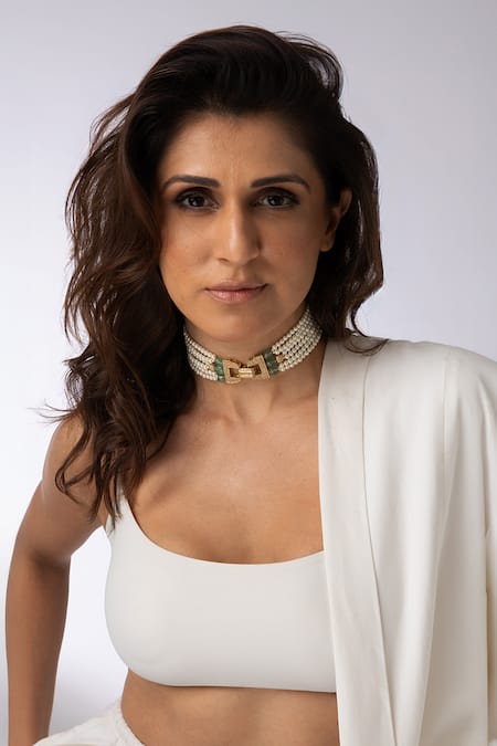 Joules By Radhika Classic Pearl Statement Necklace