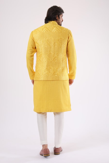 Millionaire Lucknowi Work Koti & Kurta Set 