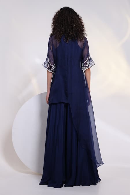 Smriti By Anju Agarwal Dori Wave Jumpsuit With Jacket 