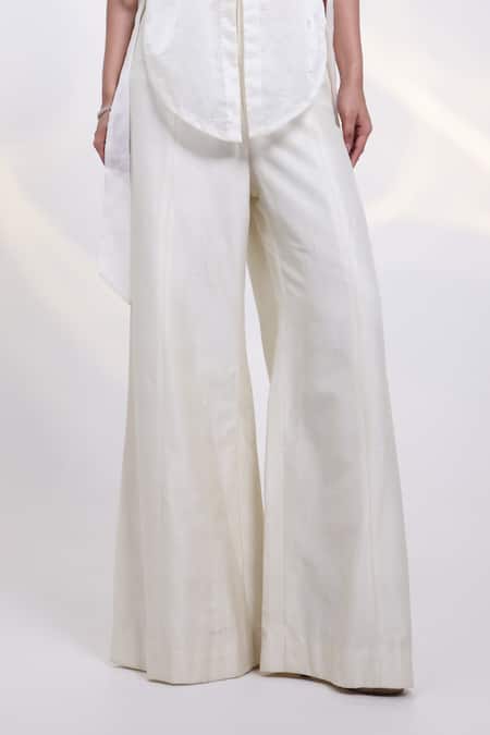 Buy Smriti By Anju Agarwal White Silk, Organza Crystals, Embroidery Bandeau Neck, Glint Jacket And Pant Set Online at Aza Fashions Buy_Smriti By Anju Agarwal_White Silk, Organza Crystals, Embroidery Bandeau Neck, Glint Jacket And Pant Set _Online_at_Aza_Fashions