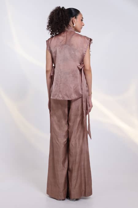 Smriti By Anju Agarwal Glint Embroidered Jacket & Pant Set 