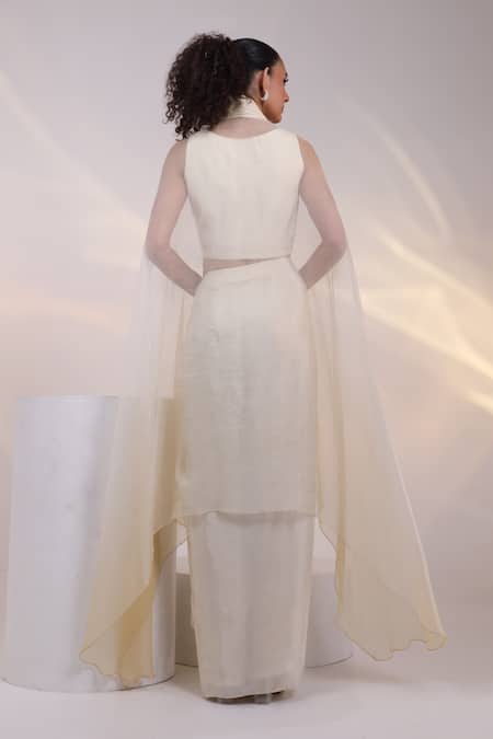 Smriti By Anju Agarwal Elysian Structured Jacket & Draped Skirt Set 