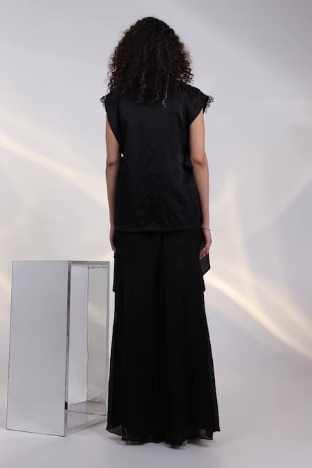 Smriti By Anju Agarwal Terra Glint Floral Embroidered Jacket Pant Set 