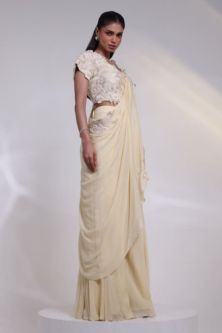 Shop Smriti By Anju Agarwal Silk, Chinon Lace, Beads, Sequins Scoop Neck Aad515ivory_scqzc76e32b9gt Online at Aza Fashions Shop_Smriti By Anju Agarwal_Silk, Chinon Lace, Beads, Sequins Scoop Neck Aad515ivory_scqzc76e32b9gt _Online_at_Aza_Fashions