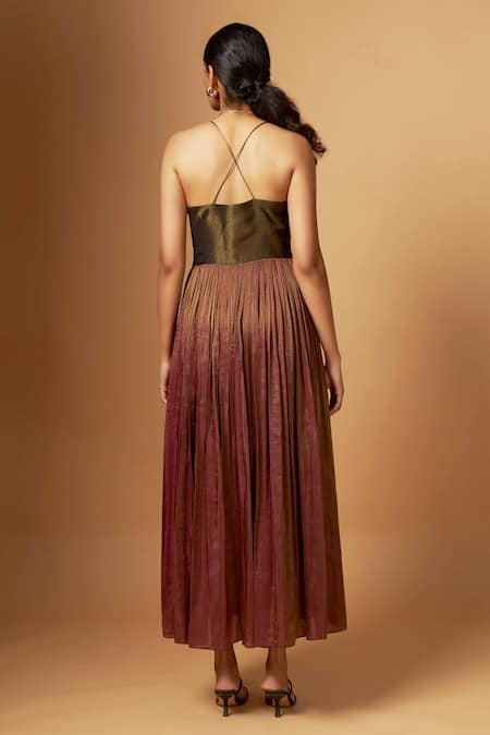 Vedika M Hand Pleated Strap Dress 