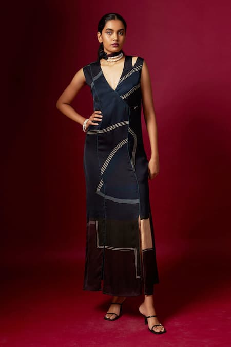Vedika M Panelled Overlap Dress 