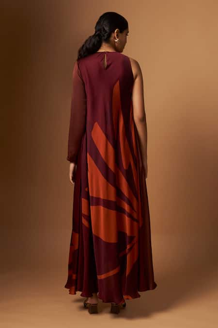 Vedika M Incut One Side Sleeve Dress 