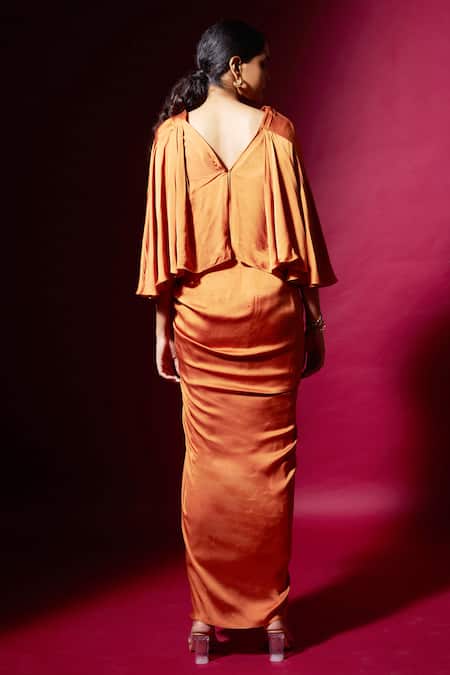 Vedika M Cowl Top & Draped Skirt Set 